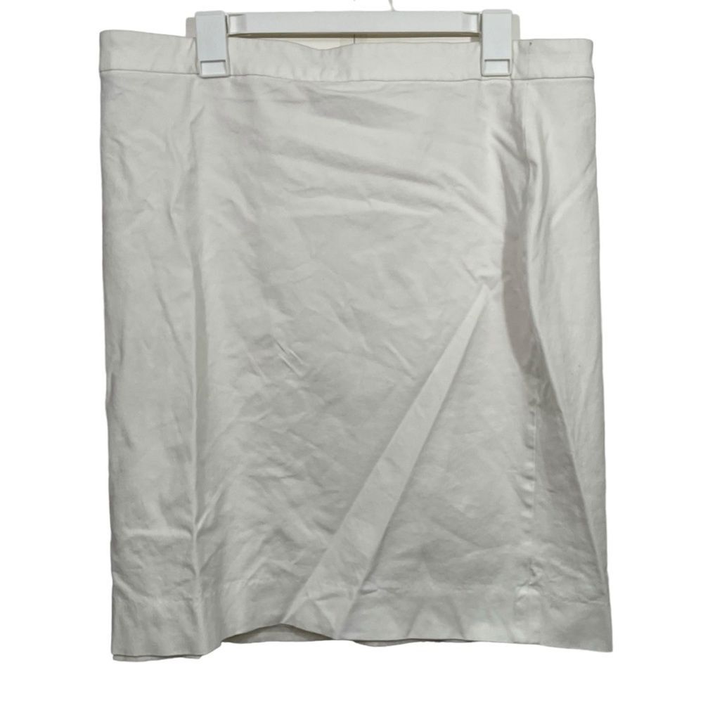 J. Crew No. 2 White Plus Size Pencil Skirt